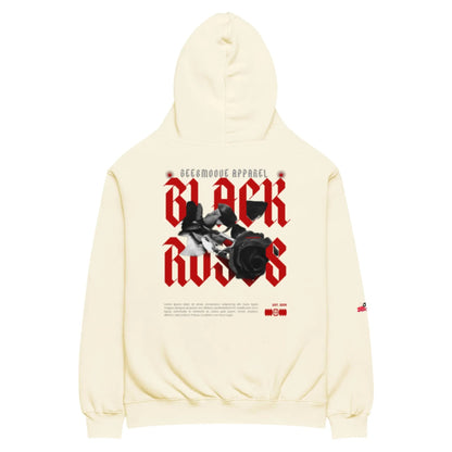 Beesmoove black roses Unisex oversized hoodie - Beesmoove