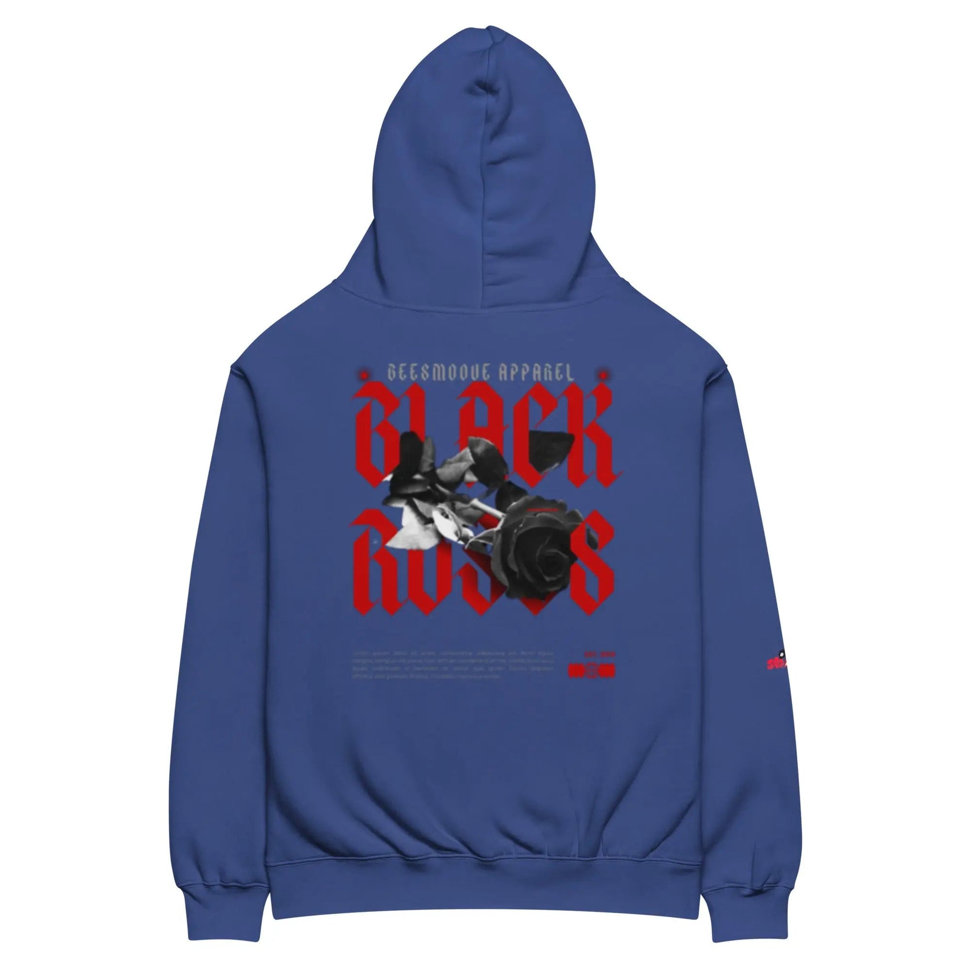 Beesmoove black roses Unisex oversized hoodie - Beesmoove