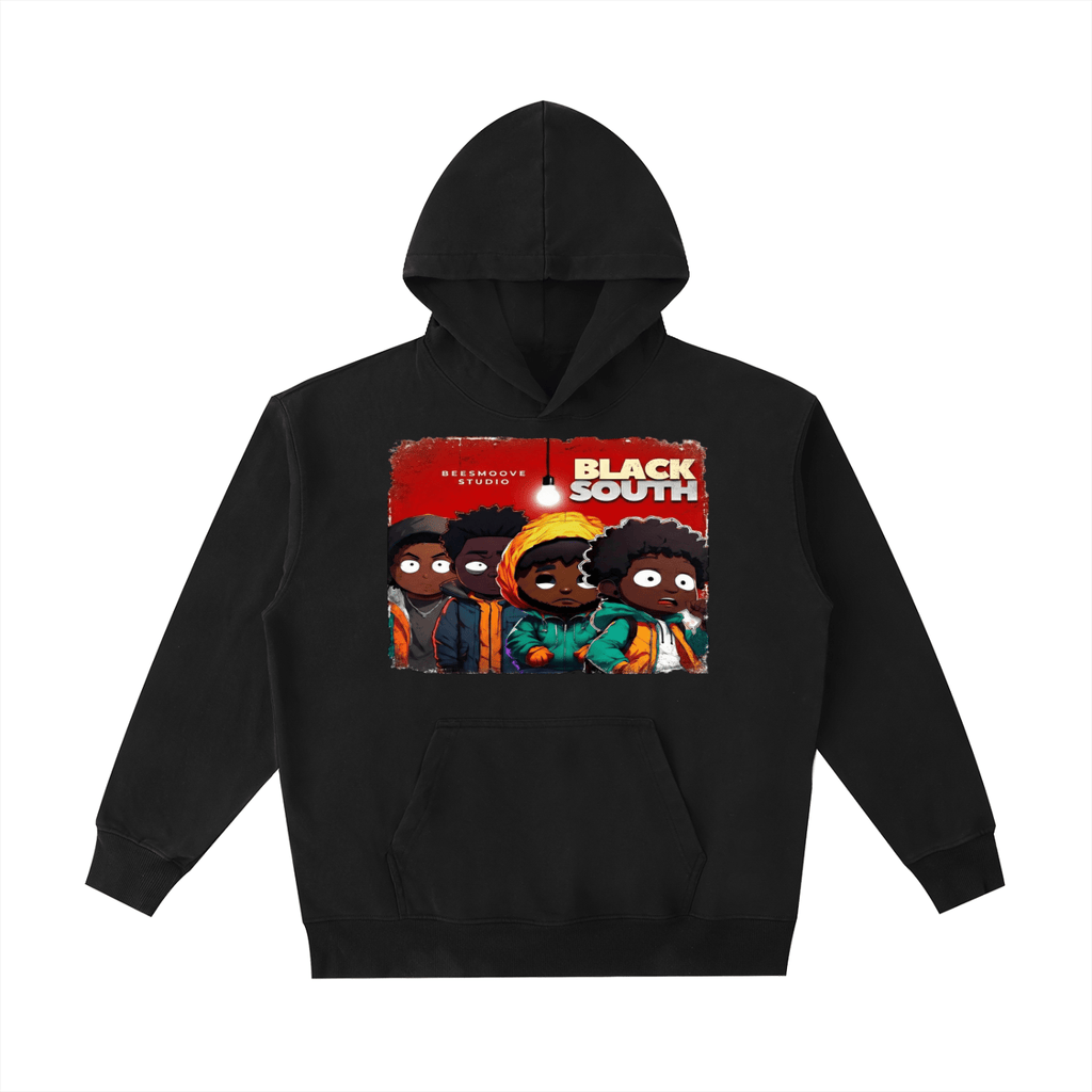 BEESMOOVE Black South: Waiting on Truth Washed Heavyweight Hoodie - Beesmoove
