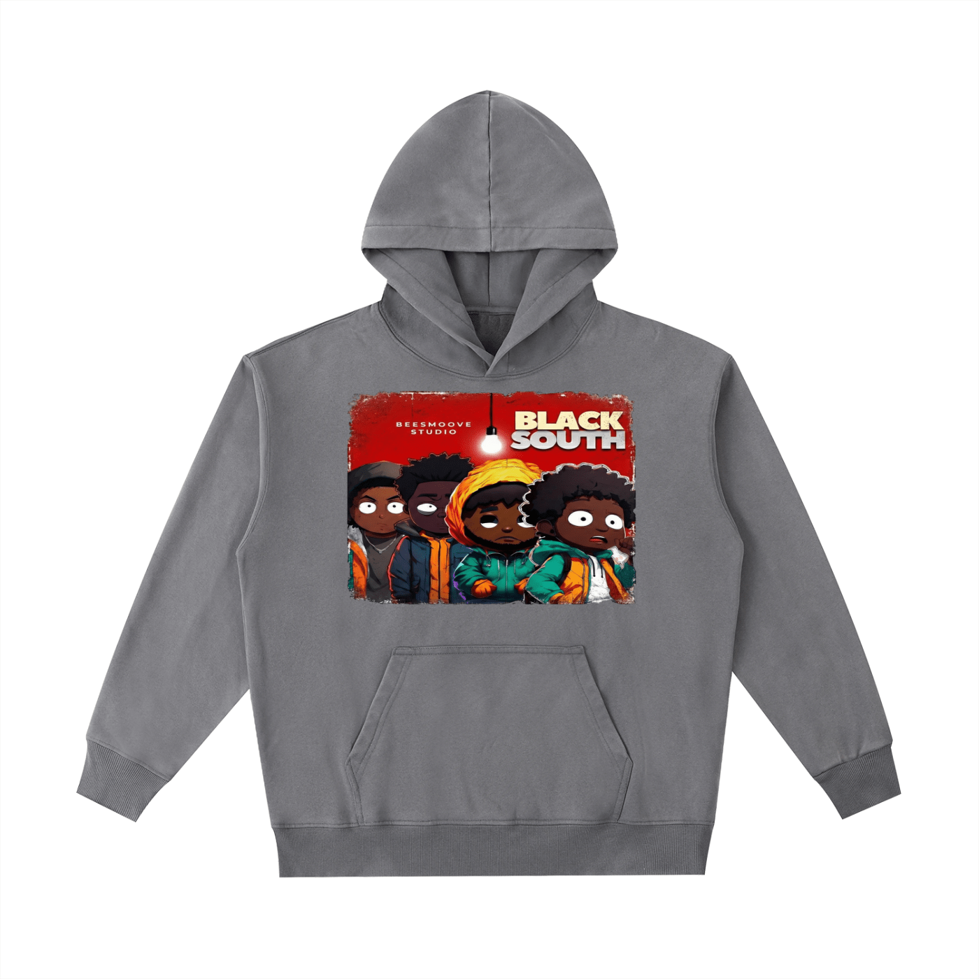 BEESMOOVE Black South: Waiting on Truth Washed Heavyweight Hoodie - Beesmoove