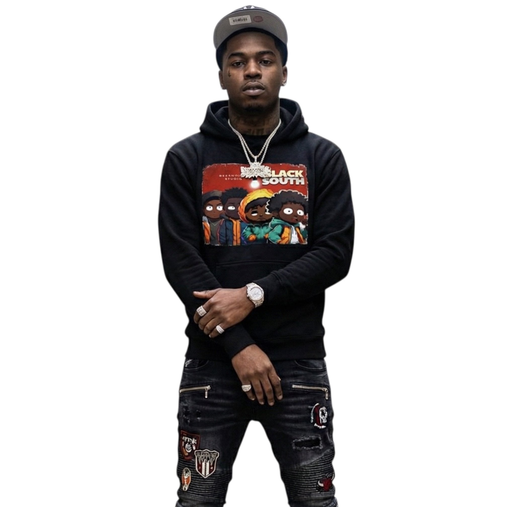 BEESMOOVE Black South: Waiting on Truth Washed Heavyweight Hoodie - Beesmoove