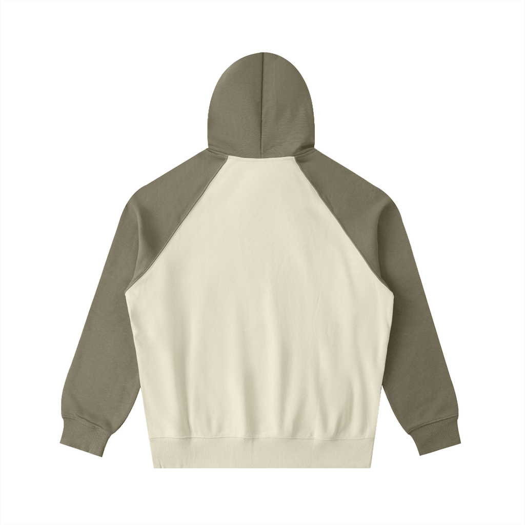 BEESMOOVE BlackSouth Day Ones Color - Block Raglan Sleeve Hoodie - Beesmoove