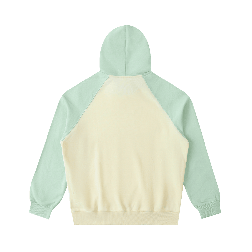 BEESMOOVE BlackSouth Day Ones Color - Block Raglan Sleeve Hoodie - Beesmoove