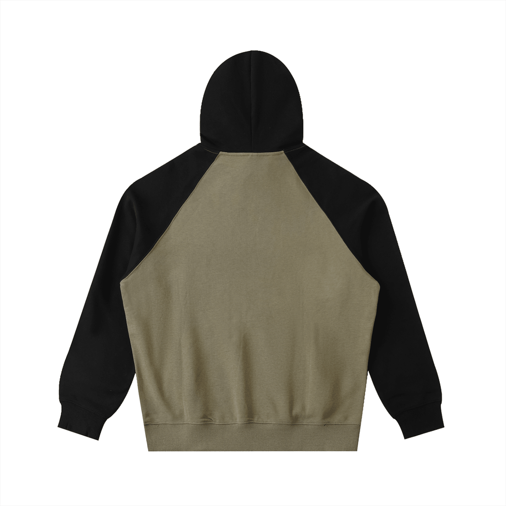 BEESMOOVE BlackSouth Day Ones Color - Block Raglan Sleeve Hoodie - Beesmoove