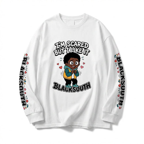 BEESMOOVE BlackSouth Fear But I’m With It Oversized Long Sleeve T-Shirt - Beesmoove