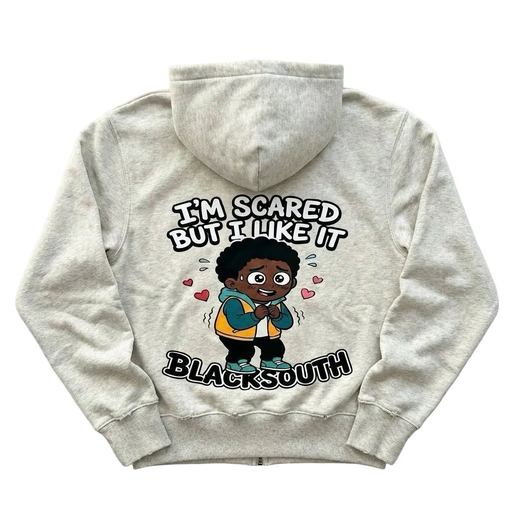 BEESMOOVE BlackSouth Fear But I’m With It Women Zip - Up Cropped Hoodie - Beesmoove