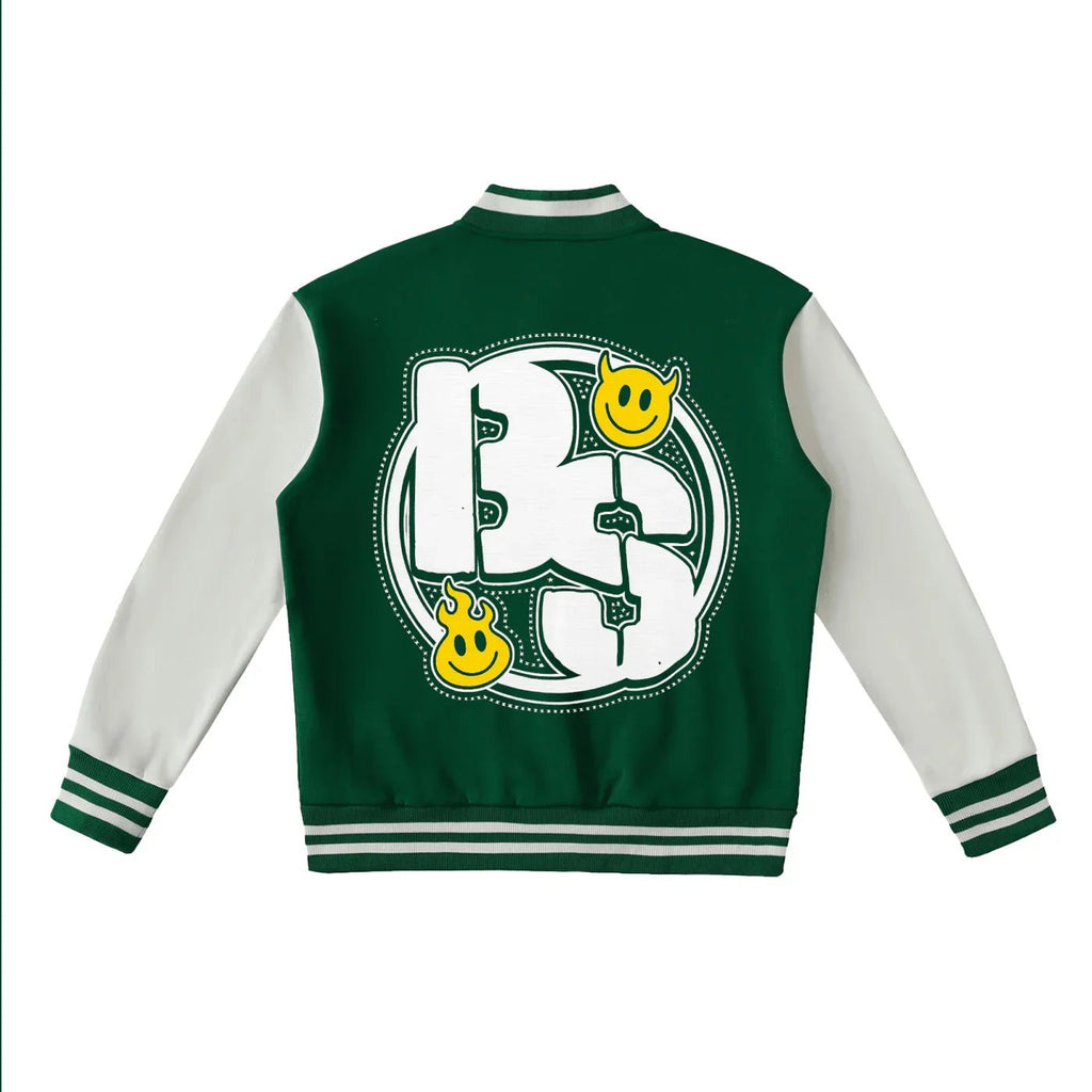 BEESMOOVE BlackSouth Global Tone Fleeced Varsity Jacket - Beesmoove