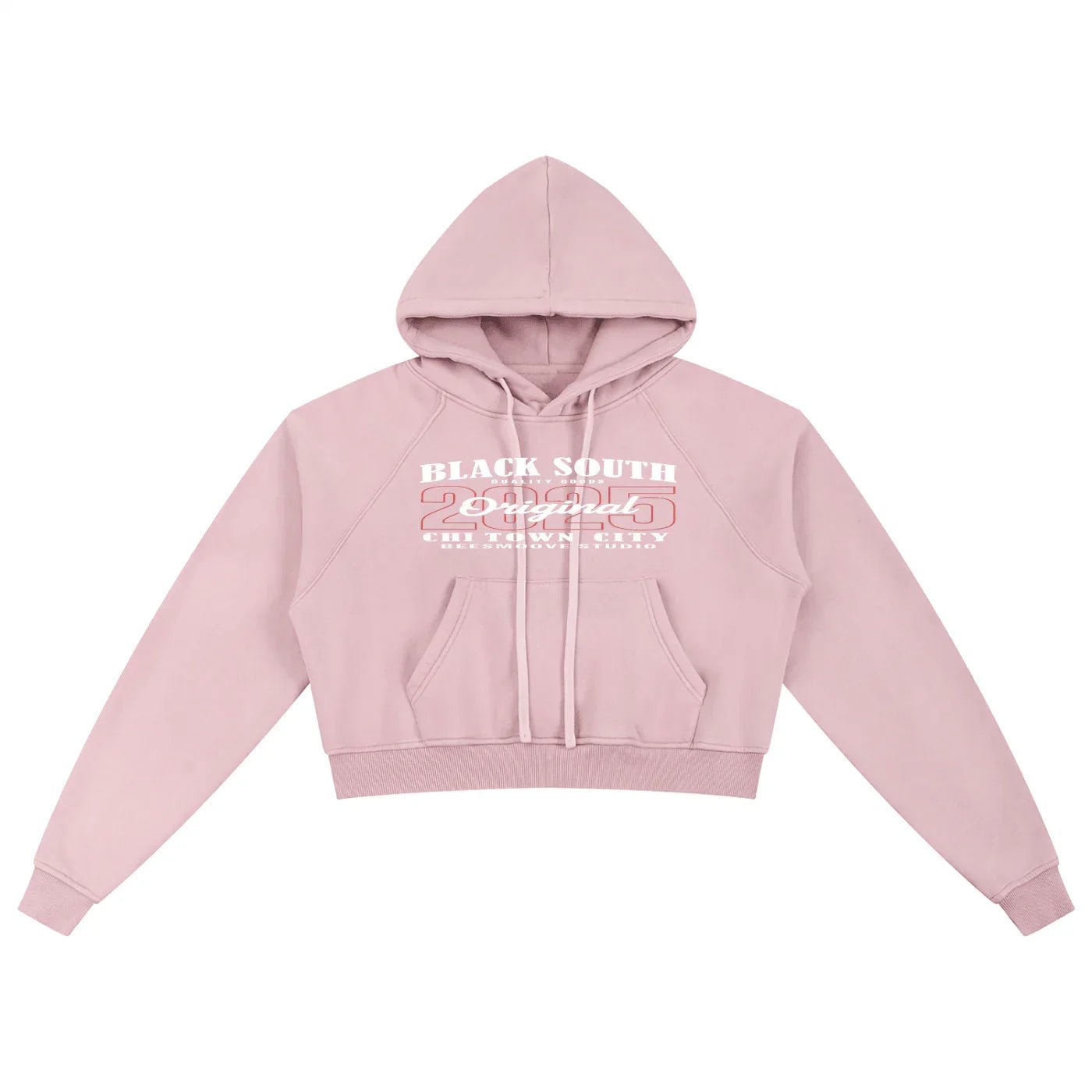 BEESMOOVE BlackSouth Original 2025 Washed Cropped Hoodie - Beesmoove