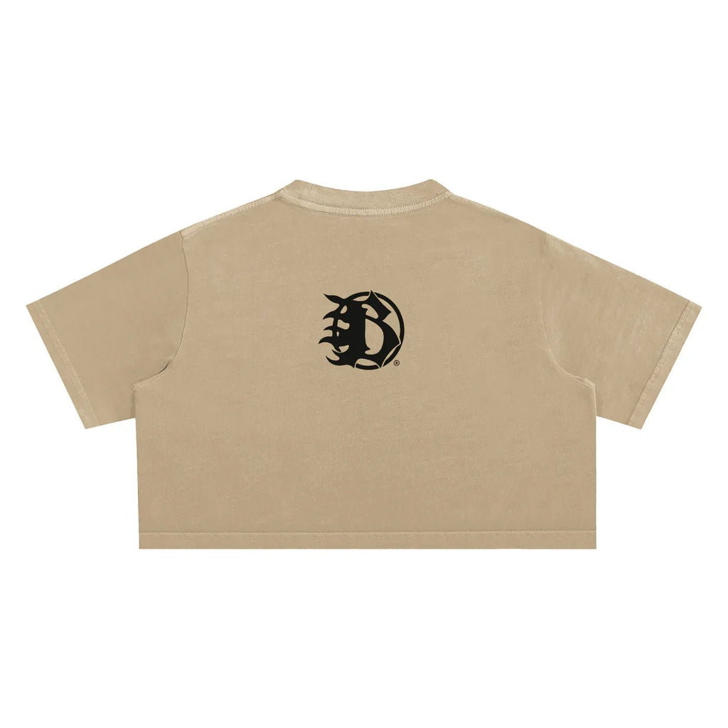 BEESMOOVE BlackSouth Snow Washed Crop Top - Beesmoove