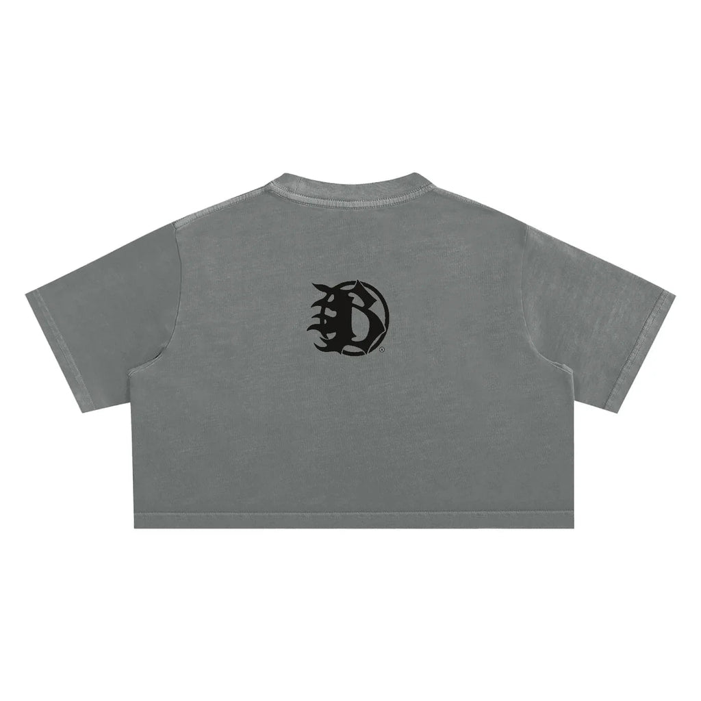 BEESMOOVE BlackSouth Snow Washed Crop Top - Beesmoove