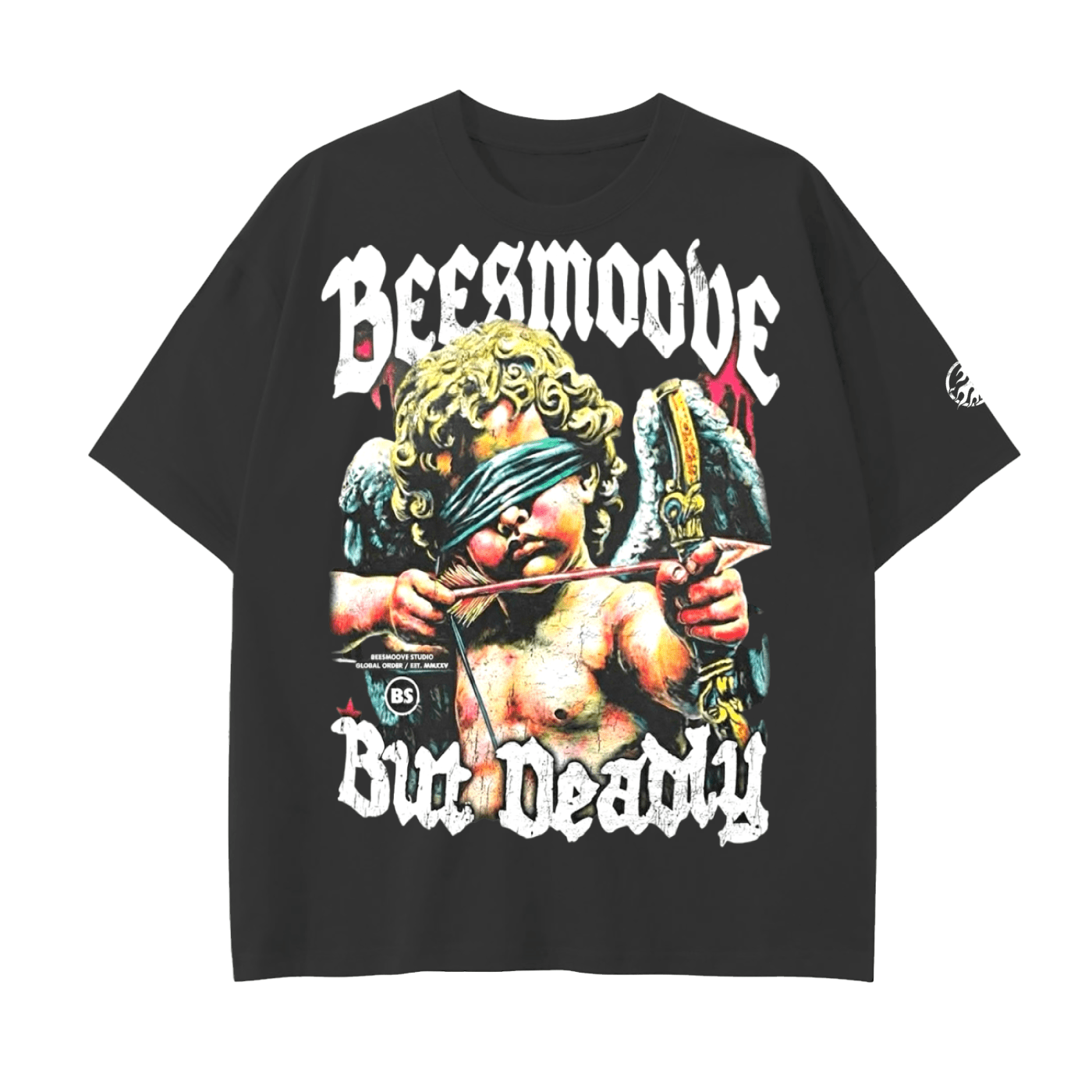 BEESMOOVE Blind But Deadly Drop Shoulder Cotton Tee - Beesmoove