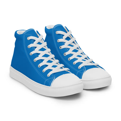 Beesmoove blue Men’s high top canvas shoes - Beesmoove