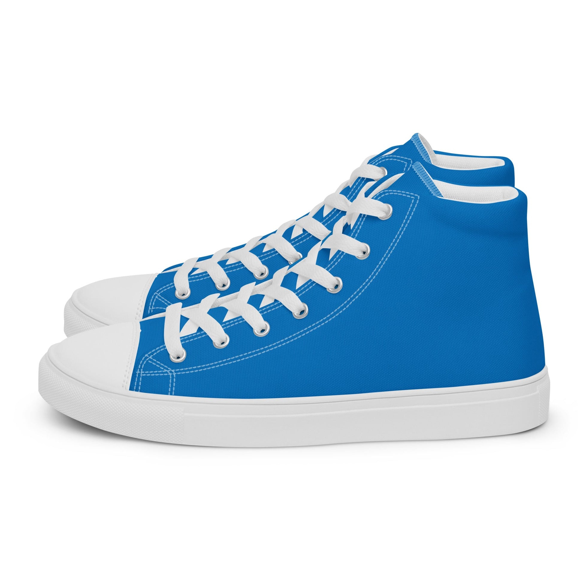 Beesmoove blue Men’s high top canvas shoes - Beesmoove