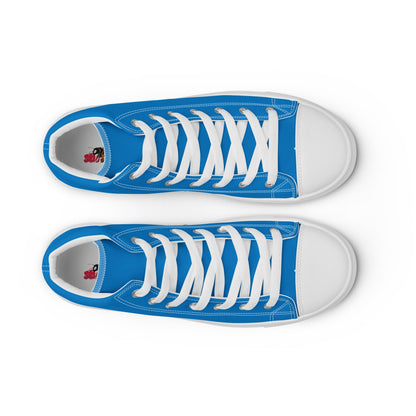 Beesmoove blue Men’s high top canvas shoes - Beesmoove