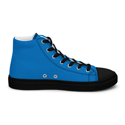 Beesmoove blue Men’s high top canvas shoes - Beesmoove