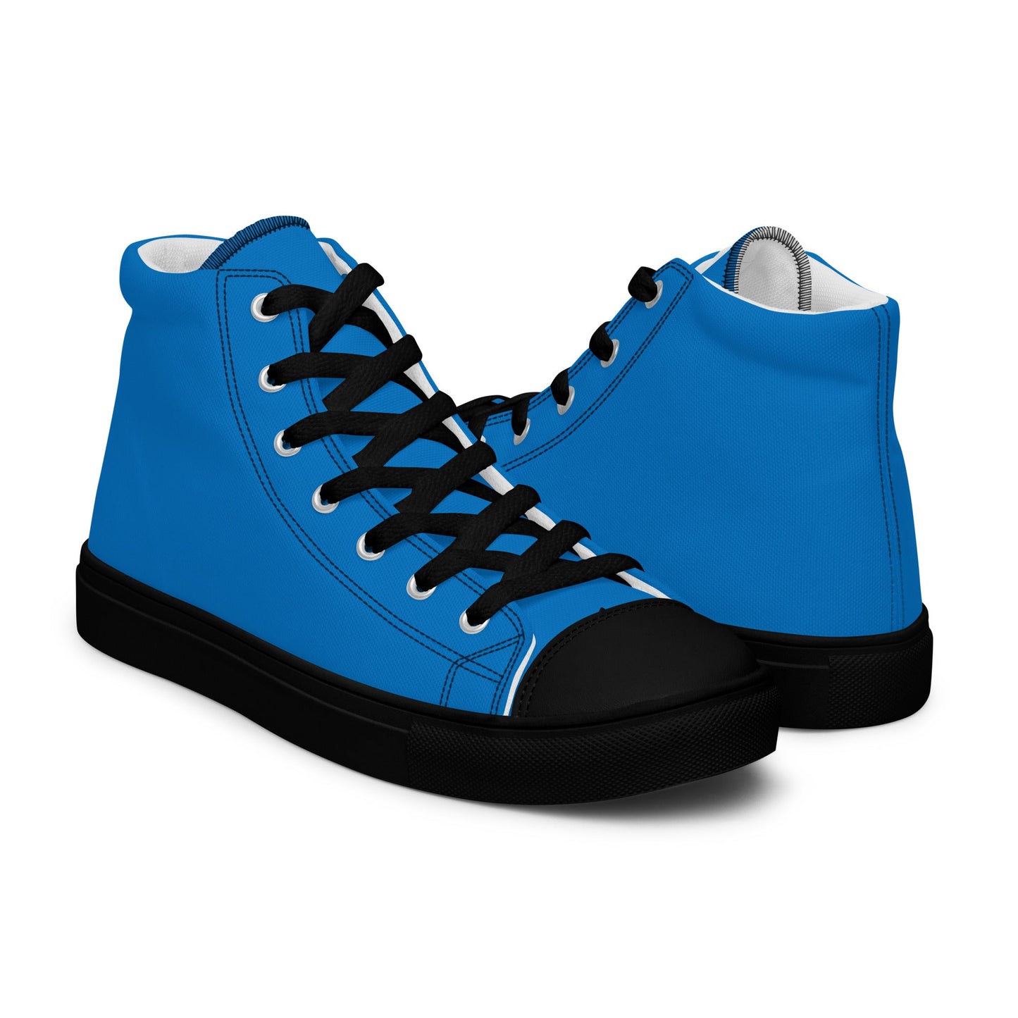 Beesmoove blue Men’s high top canvas shoes - Beesmoove