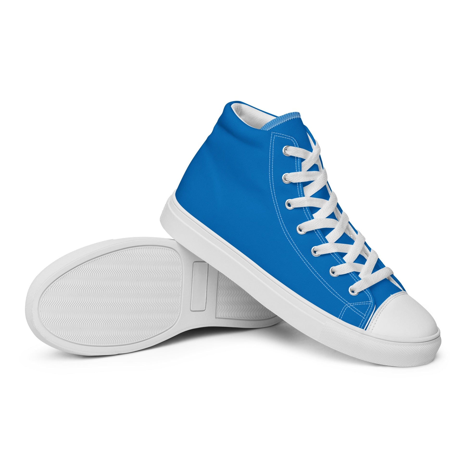 Beesmoove blue Men’s high top canvas shoes - Beesmoove