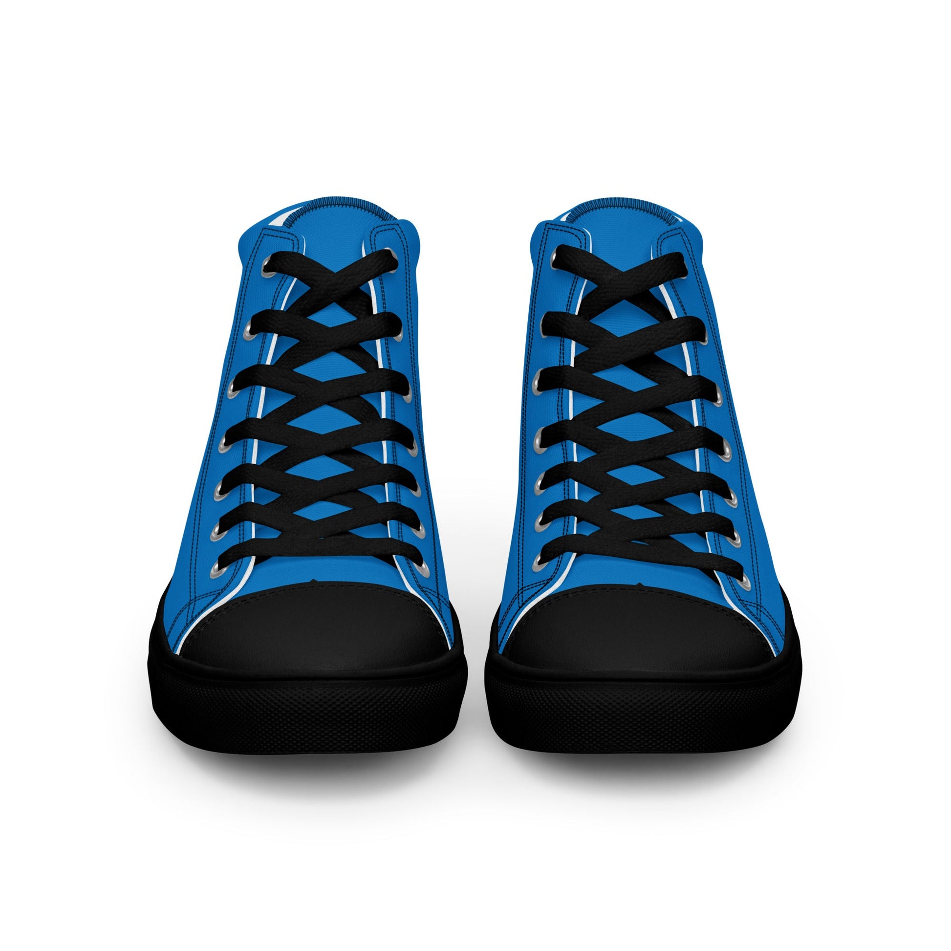 Beesmoove blue Men’s high top canvas shoes - Beesmoove