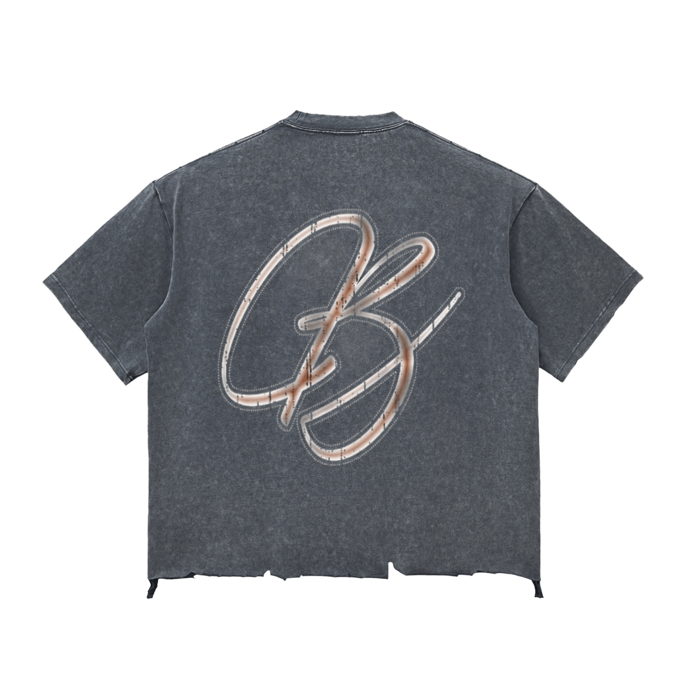 BEESMOOVE Bone Breaker Tee Wash Raw - Hem Boxy T-shirt - Beesmoove