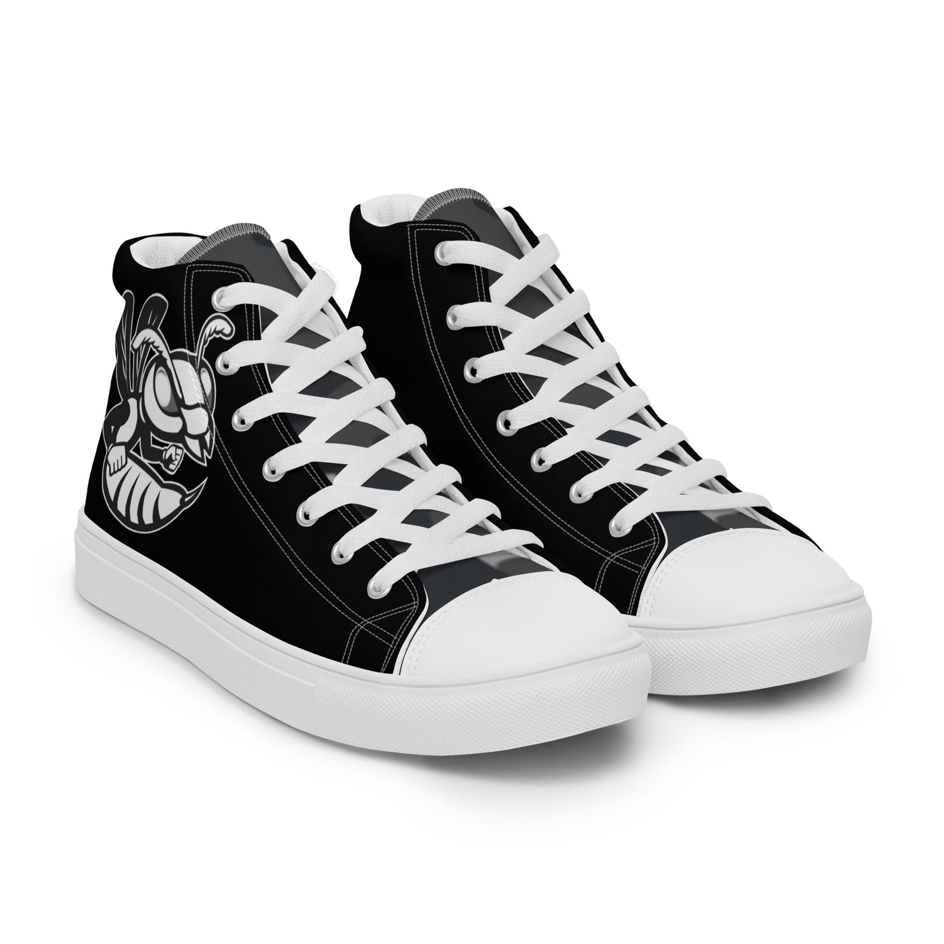 Beesmoove boss bee Men’s high top canvas shoes - Beesmoove