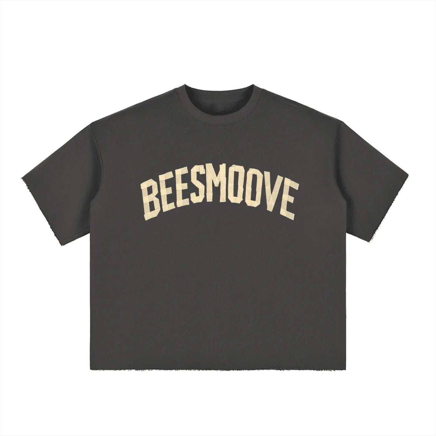 BEESMOOVE Boxy Half - Sleeve Raw - Edge T-Shirt - Beesmoove