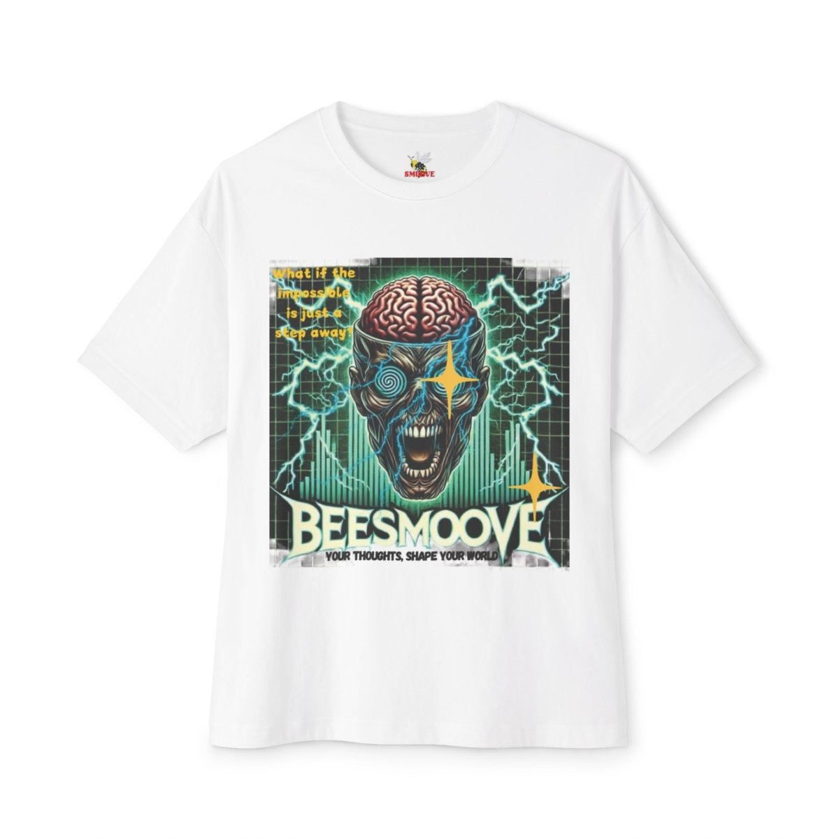 Beesmoove brain storm Unisex Oversized Boxy Tee - Beesmoove