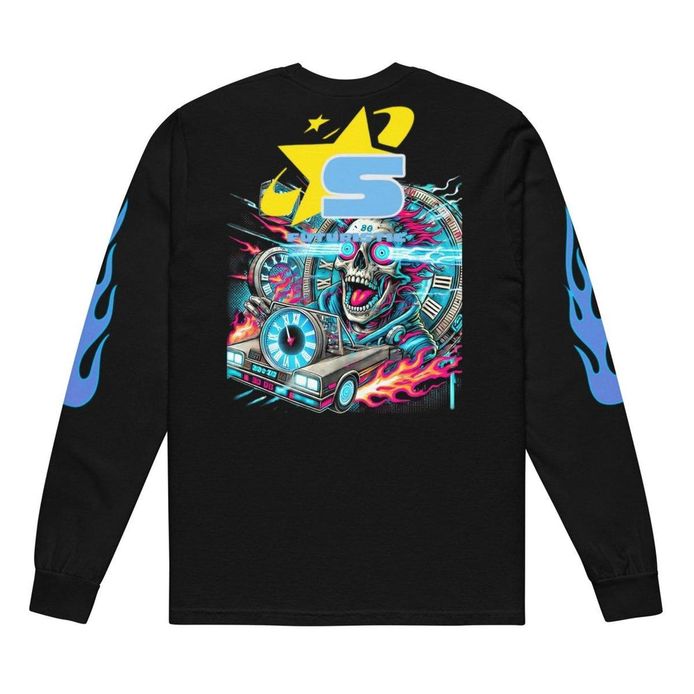 Beesmoove break the code futuristic Garment-dyed long-sleeve shirt - Beesmoove 