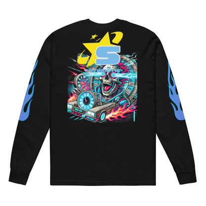 Beesmoove break the code futuristic Garment - dyed heavyweight long - sleeve shirt - Beesmoove