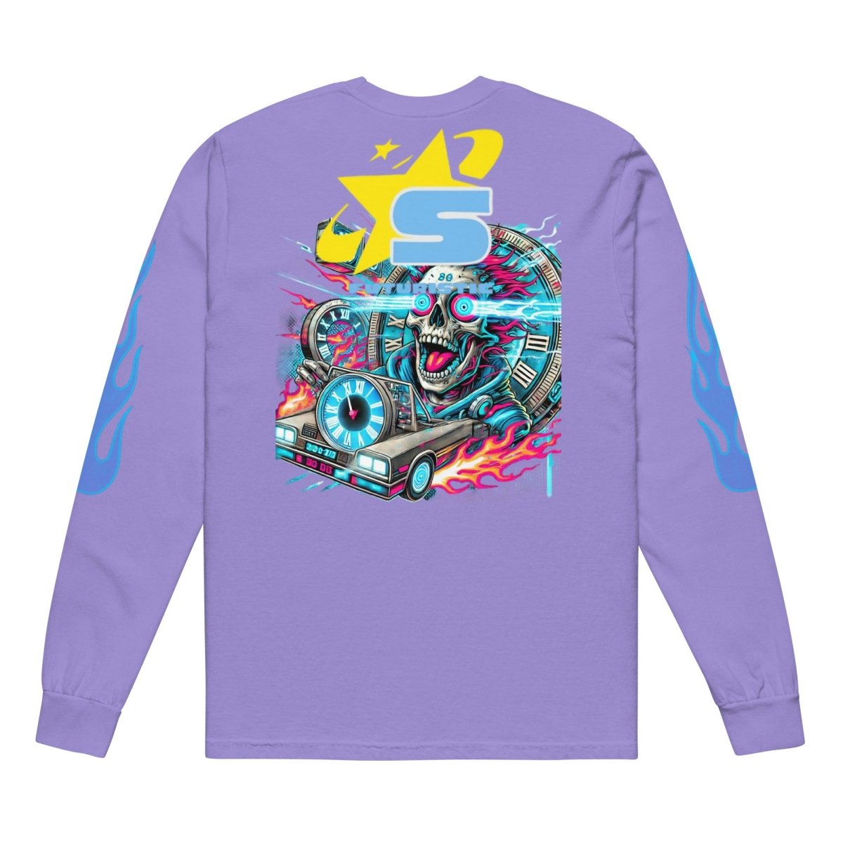 Beesmoove break the code futuristic Garment - dyed heavyweight long - sleeve shirt - Beesmoove