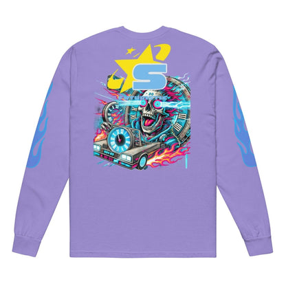 Beesmoove break the code futuristic Garment - dyed heavyweight long - sleeve shirt - Beesmoove