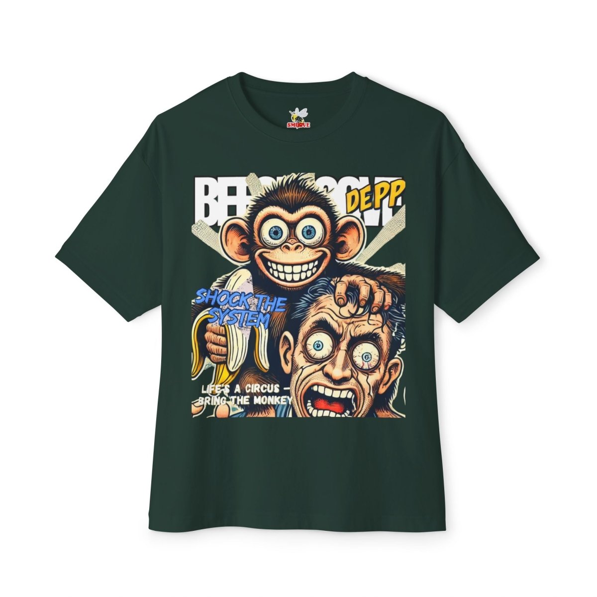 Beesmoove Bring the Monkey Oversized Boxy Tee - Beesmoove