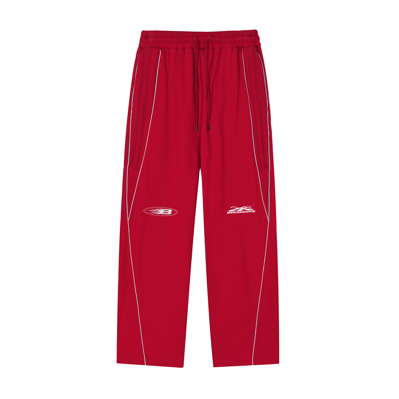 BEESMOOVE Chase the Grind Reflection Striped Straight - Leg Sweatpants - Beesmoove