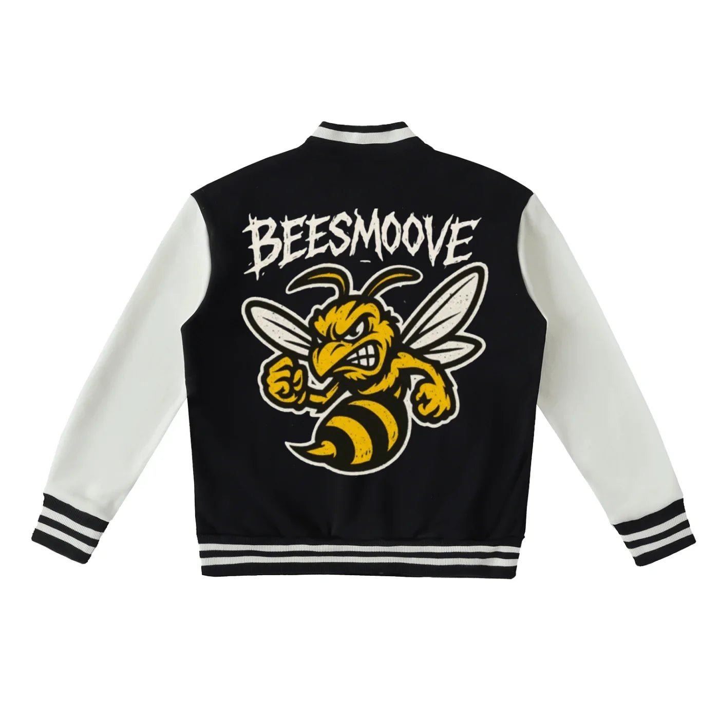 BEESMOOVE CHI BEE Two - Tone Fleeced Varsity Jacket - Beesmoove