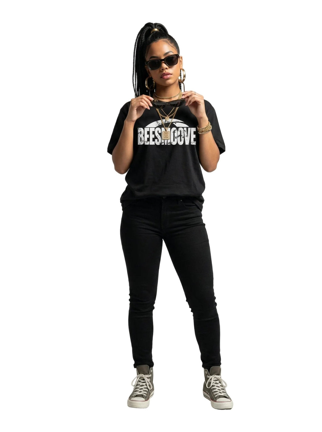 BEESMOOVE Classified white logo Tee - Beesmoove