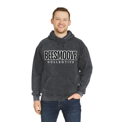 Beesmoove collective black white Unisex Mineral Wash Hoodie - Beesmoove