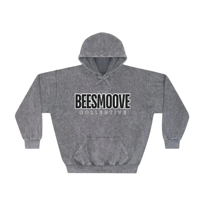 Beesmoove collective black white Unisex Mineral Wash Hoodie - Beesmoove