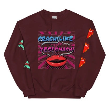 Beesmoove crash!like yes!smash no Unisex Sweatshirt - Beesmoove