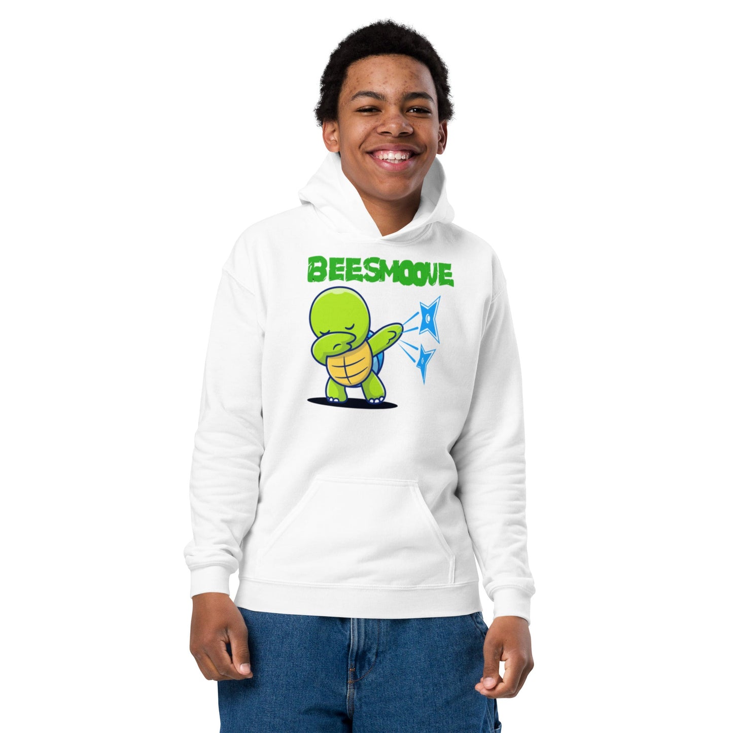 Beesmoove dab turtle ninja Youth heavy blend hoodie - Beesmoove