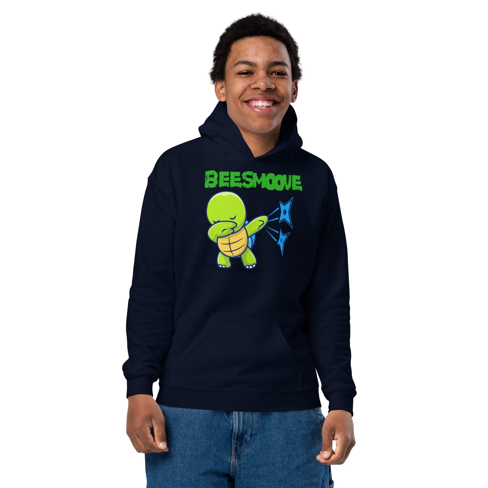 Beesmoove dab turtle ninja Youth heavy blend hoodie - Beesmoove