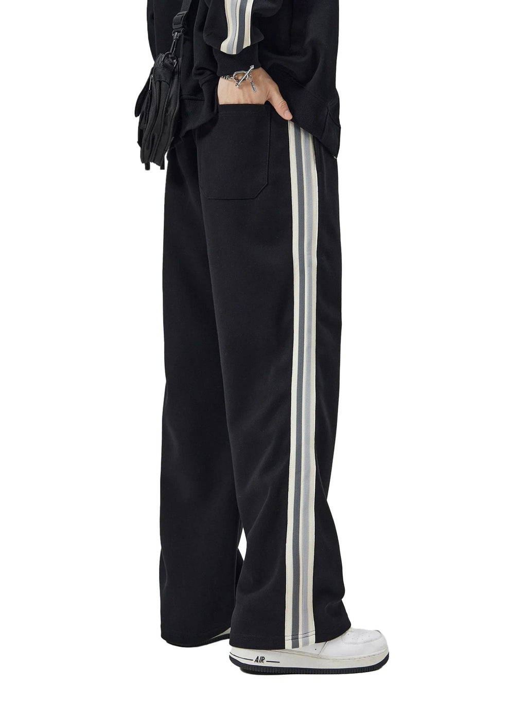 BEESMOOVE DOHIVE Contrast Side - Stripe Straight - Leg Pants - Beesmoove