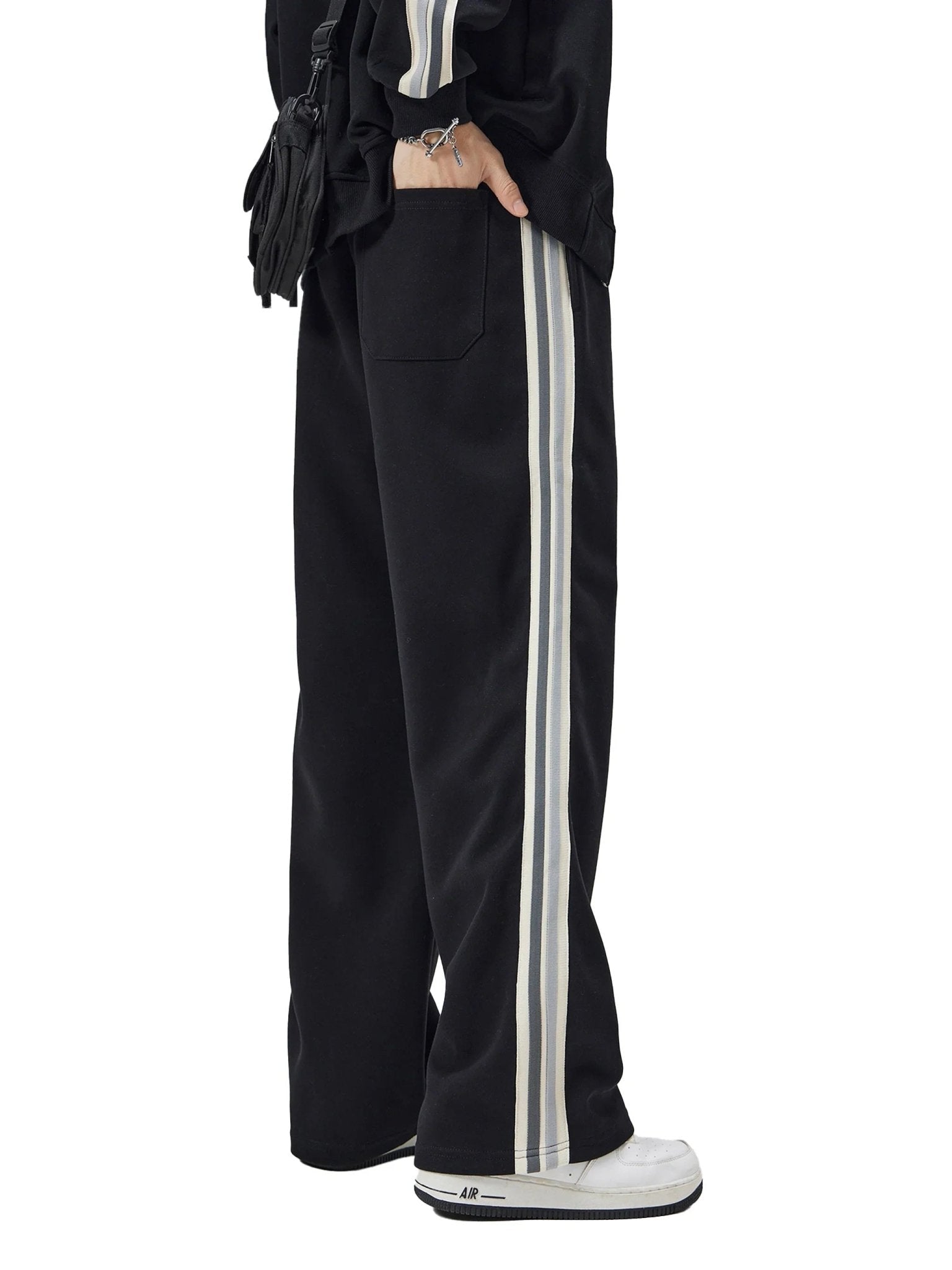 BEESMOOVE DOHIVE Contrast Side - Stripe Straight - Leg Pants - Beesmoove
