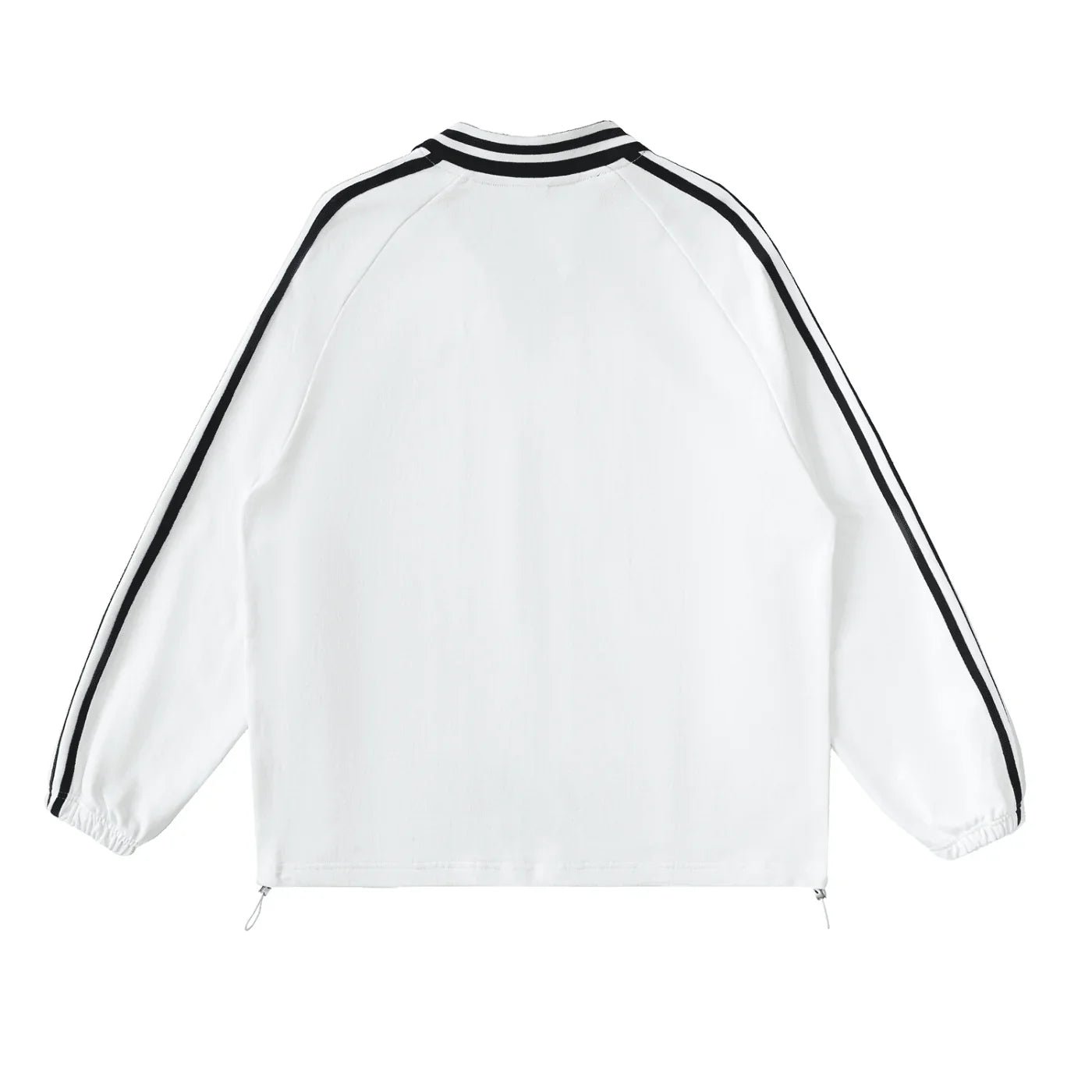 BEESMOOVE DOHIVE Contrast Striped Lapel Collar Sweatshirt - Beesmoove