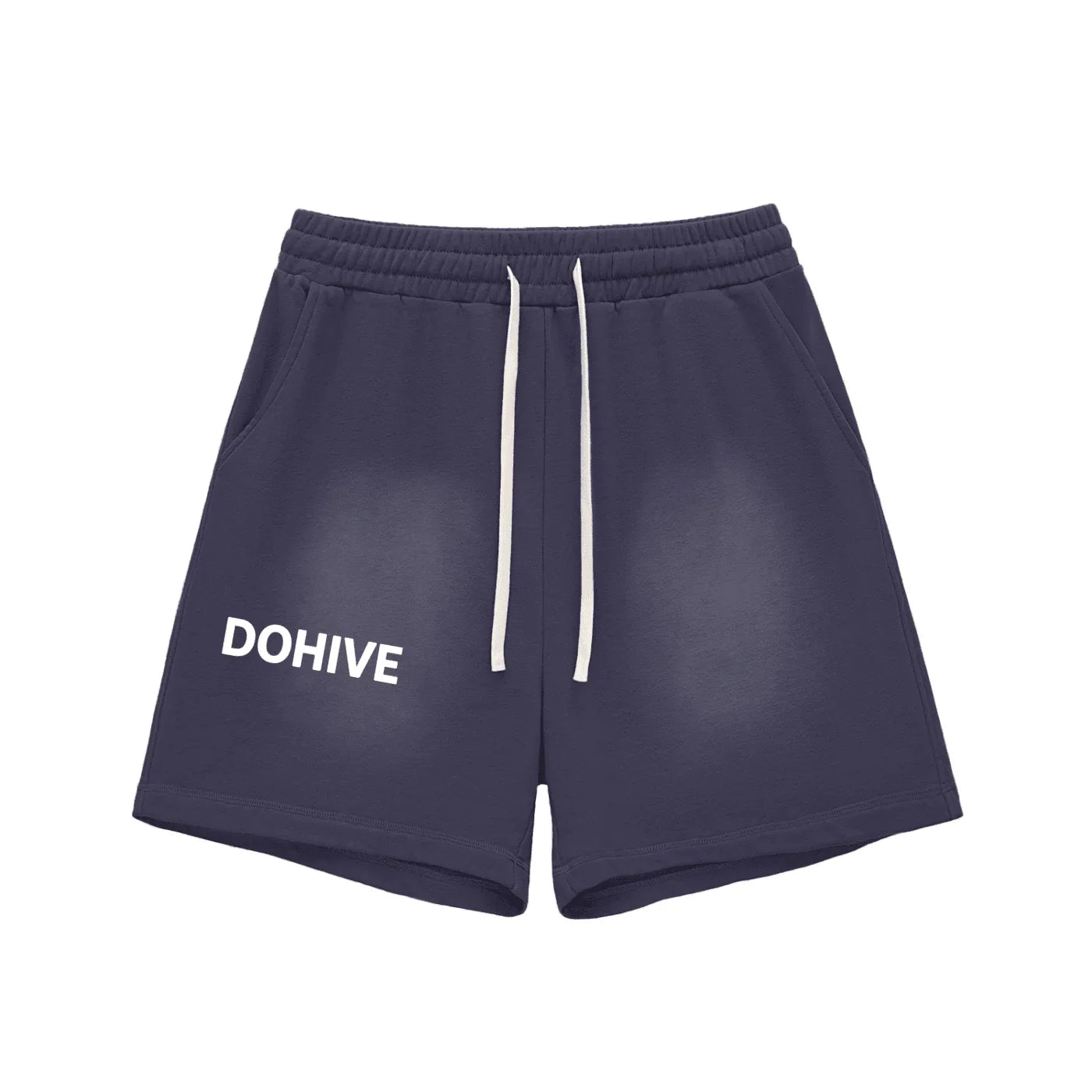 BEESMOOVE DOHIVE Fade Raw Edge Cotton Shorts - Beesmoove