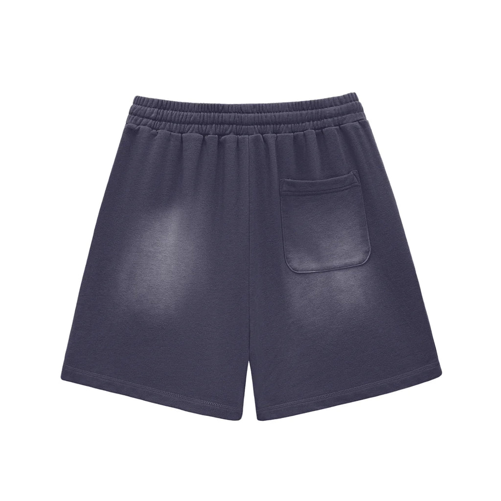 BEESMOOVE DOHIVE Fade Raw Edge Cotton Shorts - Beesmoove