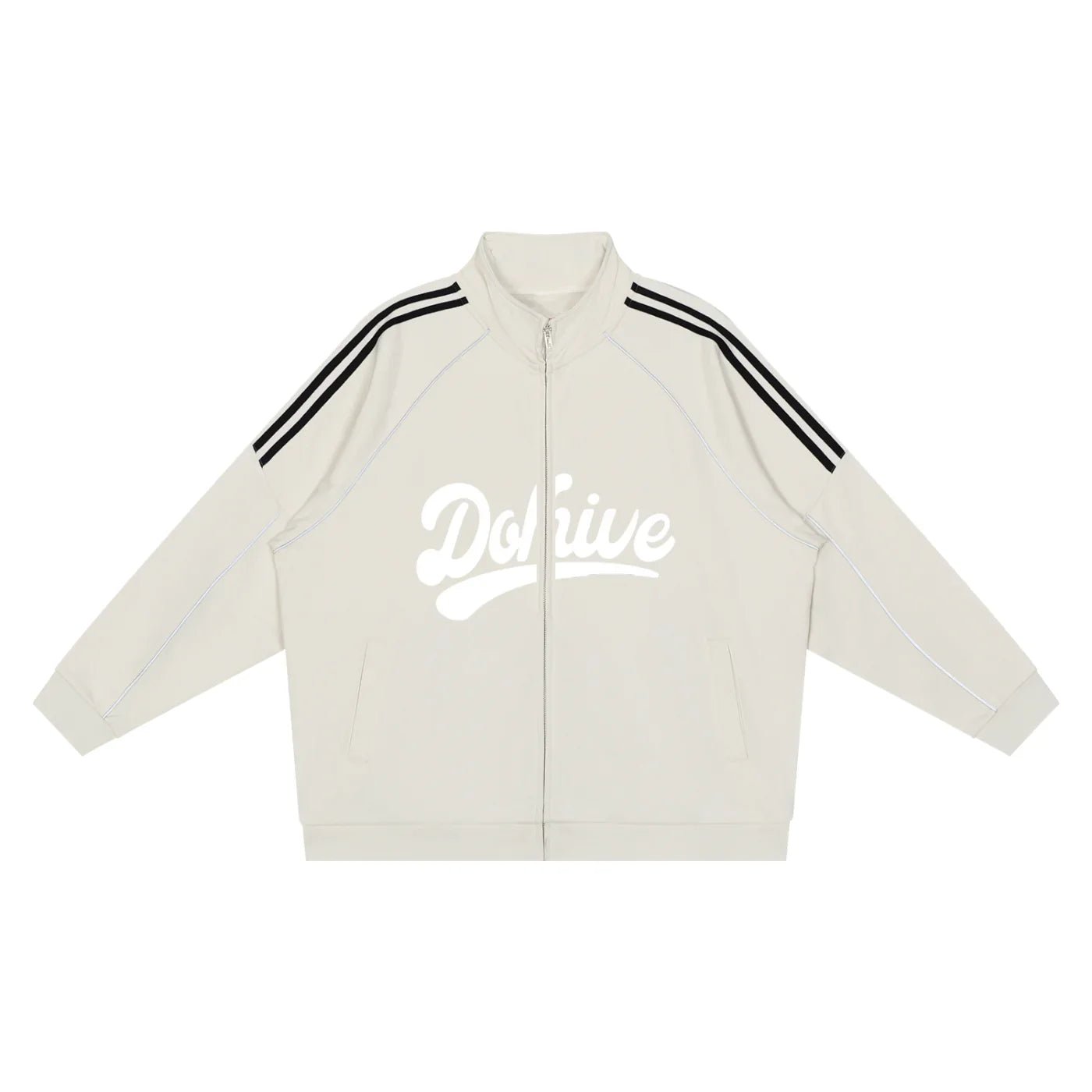 BEESMOOVE DOHIVE Reflection Striped Raglan Sleeve Jacket - Beesmoove