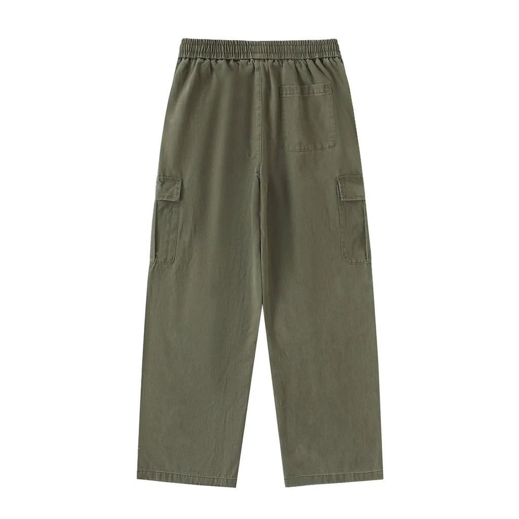 BEESMOOVE Drawstring Waist Straight - Leg Cargo Pants - Beesmoove