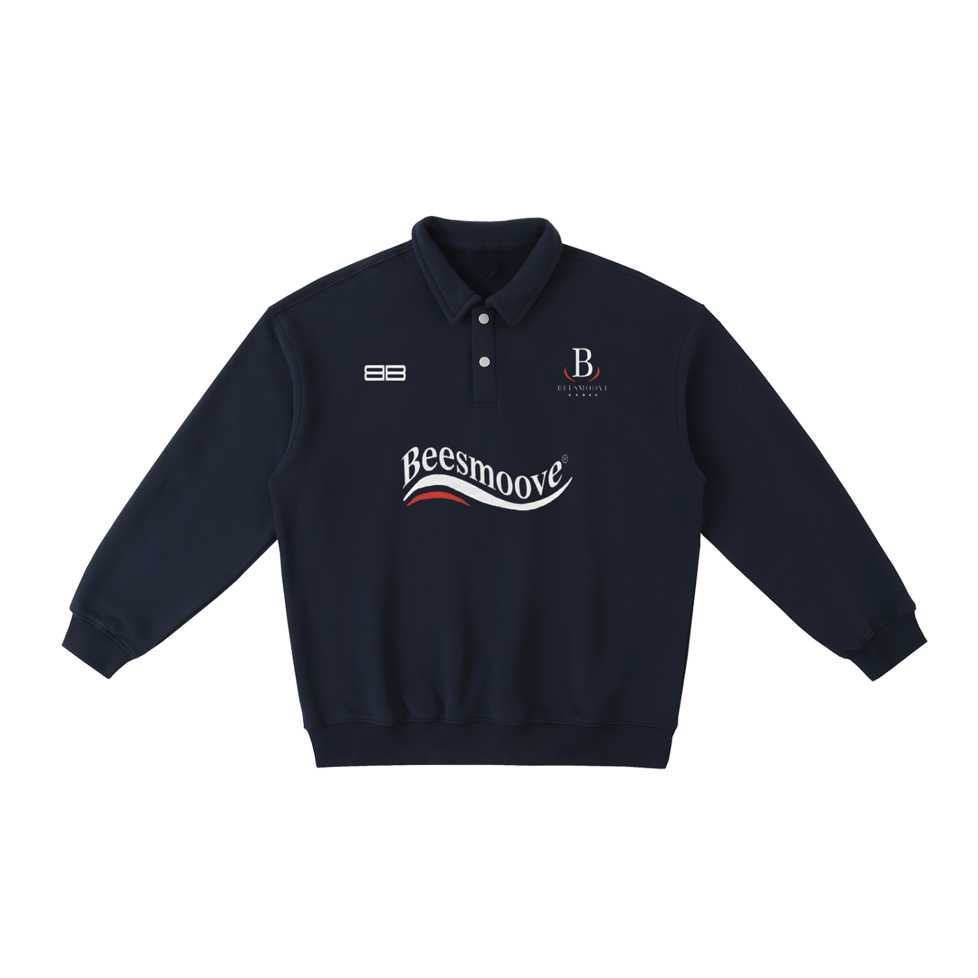Beesmoove Driftwear Heavyweight Polo - Collar Sweatshirt - Beesmoove