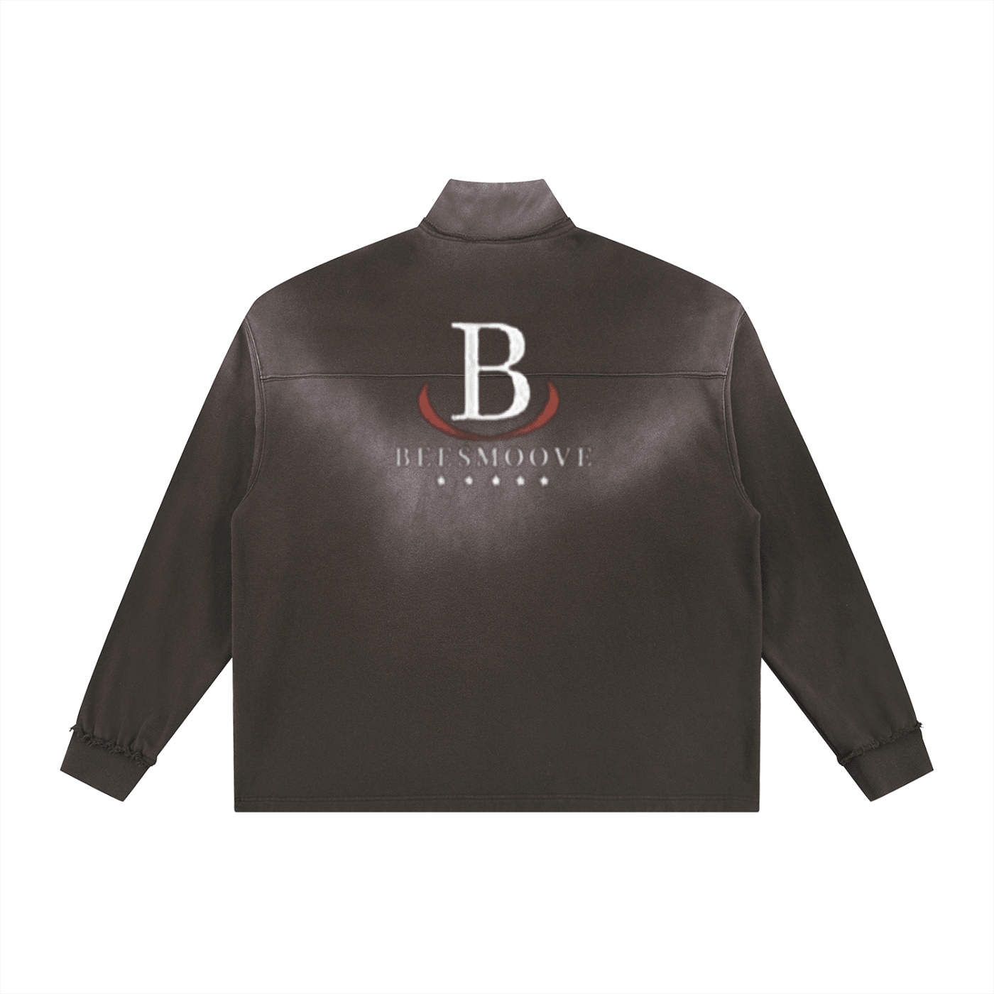 Beesmoove Driftwear Sun Fade Raw Edge Quarter - Zip Sweatshirt - Beesmoove