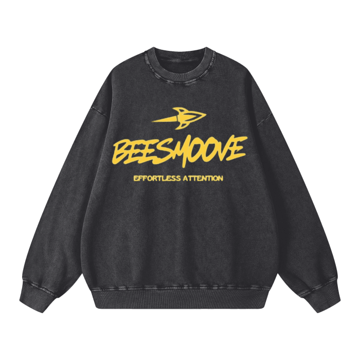 Beesmoove Effortless Attention Wash Oversize Sweatshirt - Beesmoove