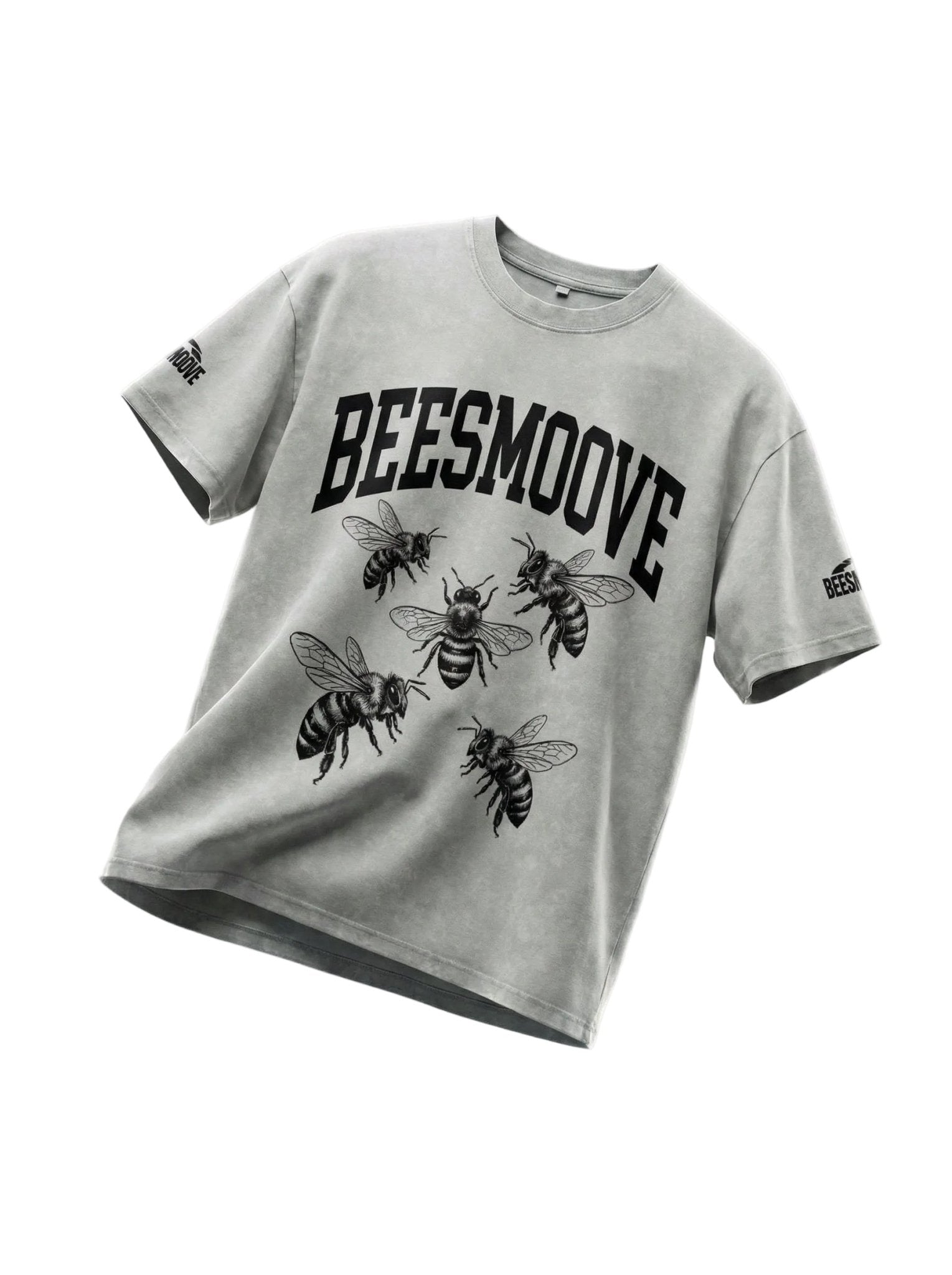 BEESMOOVE “Electric Swarm Black Washed Oversized Cotton Tee - Beesmoove